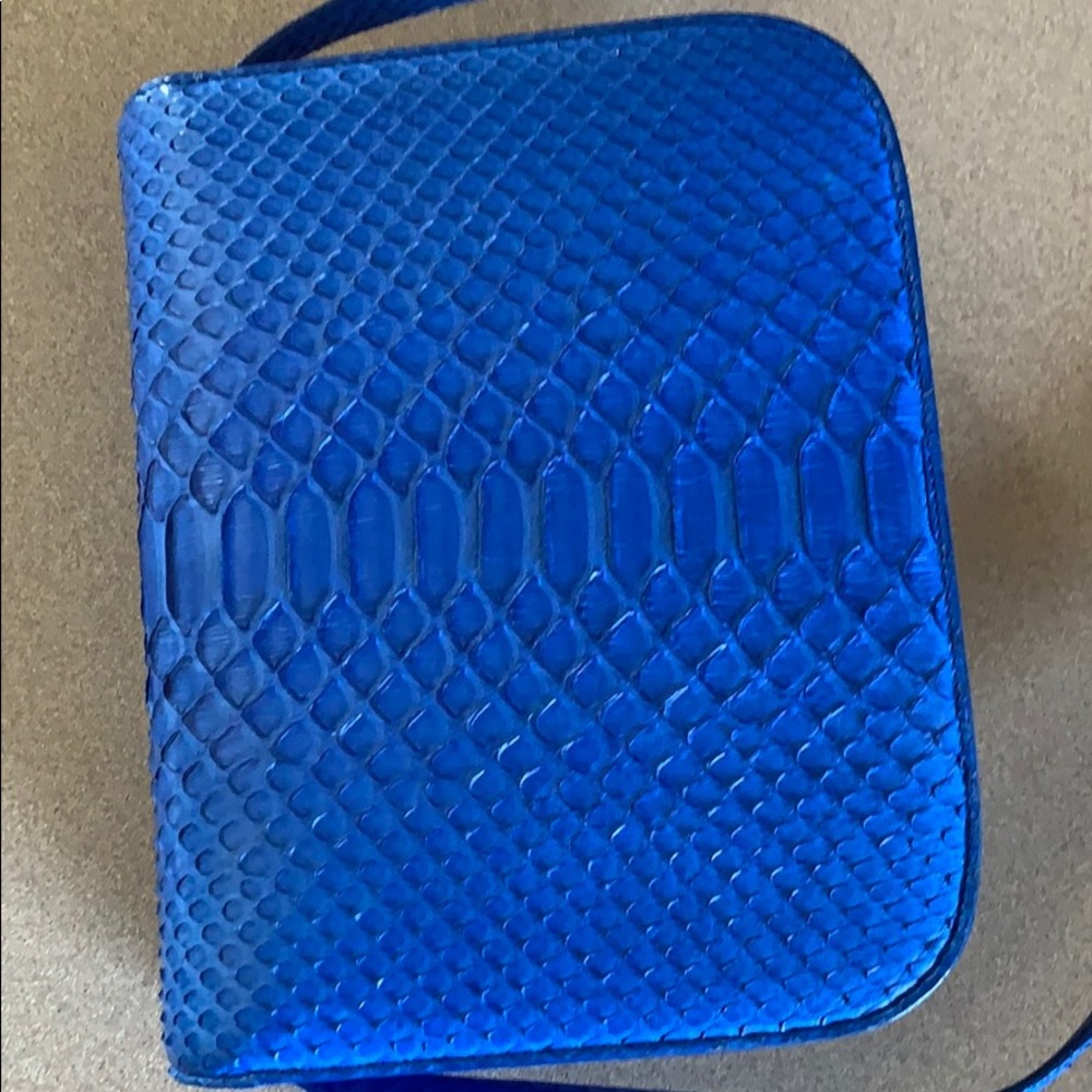 Celine Blue Python Medium Classic Box Bag - image 3
